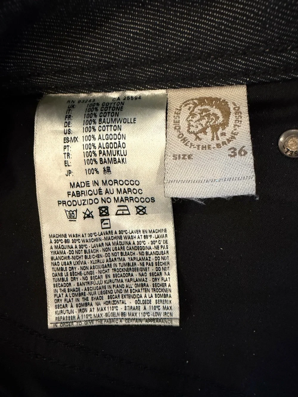 Diesel Dark Indigo Straight Jeans